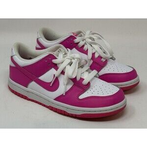 Nike Dunk Low Laser Fuchsia Sneakers 4.5Y Women’s 6 Pink GS Shoes FB9109-102